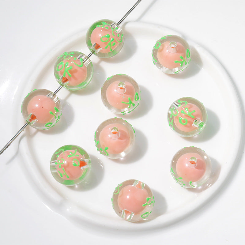 Wholesale Hand Painted Drip Oil Ornament Accessories Beads